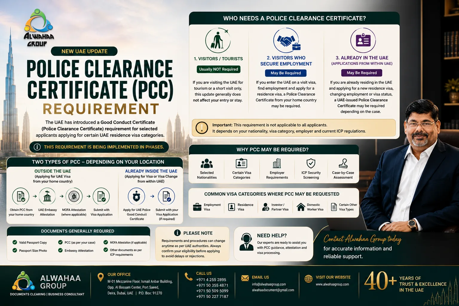 Alwahaa guide to the UAE Good Conduct Certificate (Police Clearance Certificate) requirement