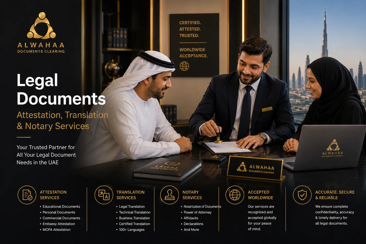 Alwahaa guide to UAE certificate attestation and legal translation