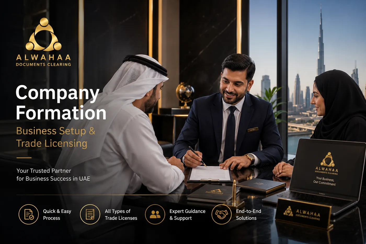 Alwahaa Document Clearing LLC guide to mainland company setup in Dubai