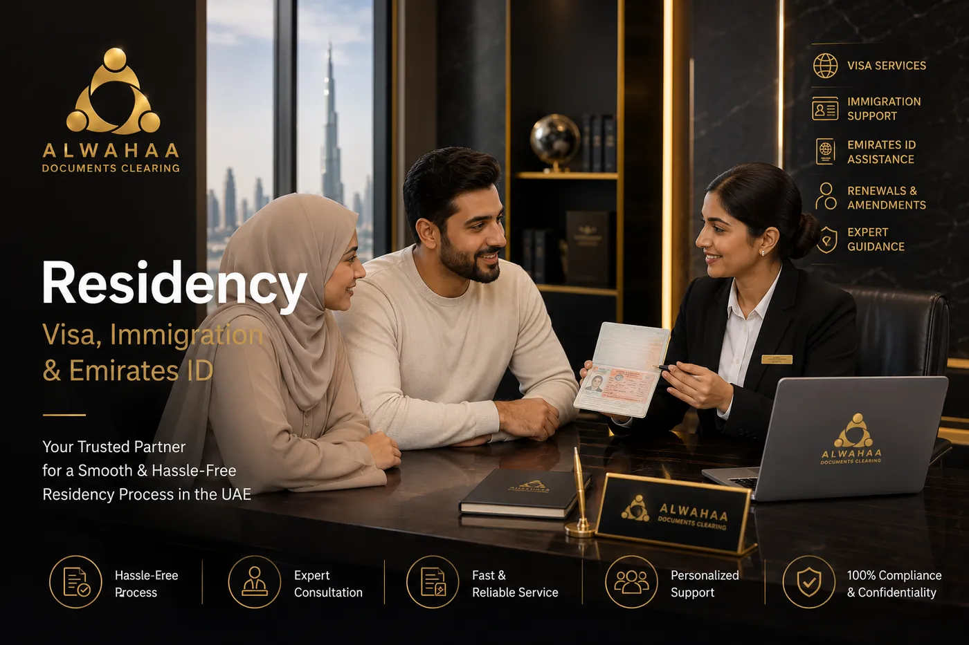 Alwahaa guide to UAE family visa, medical typing and Emirates ID